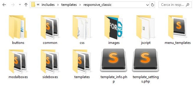 Zen Cart 2.1.0 Templates Schema Screenshot